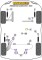 4 x Powerflex PFR57-412-16 PU Buchsen Stabi Hinterachse 16mm Porsche 911 1965-1973