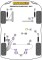 4 x Powerflex PFR57-412-16 PU Buchsen Stabi Hinterachse 16mm Porsche 911 1965-1973