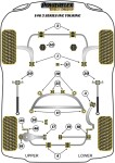 2x Powerflex PFF5-4601BLK PU Buchsen Querlenker Vorderachse 66mm für BMW 3er E46 Z4 E85 E86 (Nr.1)