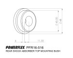 Powerflex PFR16-516 PU oberes Stoßdämpfer Lager hinten für Fiat 500 Abarth