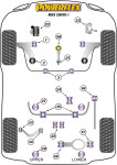Powerflex PFF3-1323 PU Buchse Oberes Motorlagereinsatz Verstärkung für Audi RS3 TT Mk3 (Nr.23)