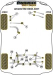 4 x Powerflex PFF3-203BLK PU Lager obere Querlenker Audi A4 B5 B6 B7 B8 A5 A6 C5 VW Passat B5 (No.3)