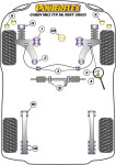 6x Powerflex PFR85-1410 PU Rear Lead Spring Bush for VW...