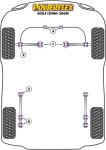 2 x Powerflex PFF73-202 Front Roll Bar Mount Bush (No.2)